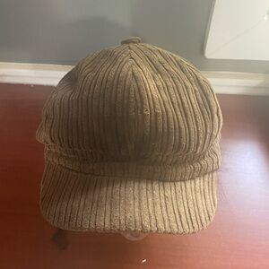 Brown corduroy hat